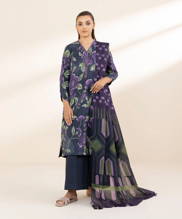 3 Piece - Printed Lawn Suit