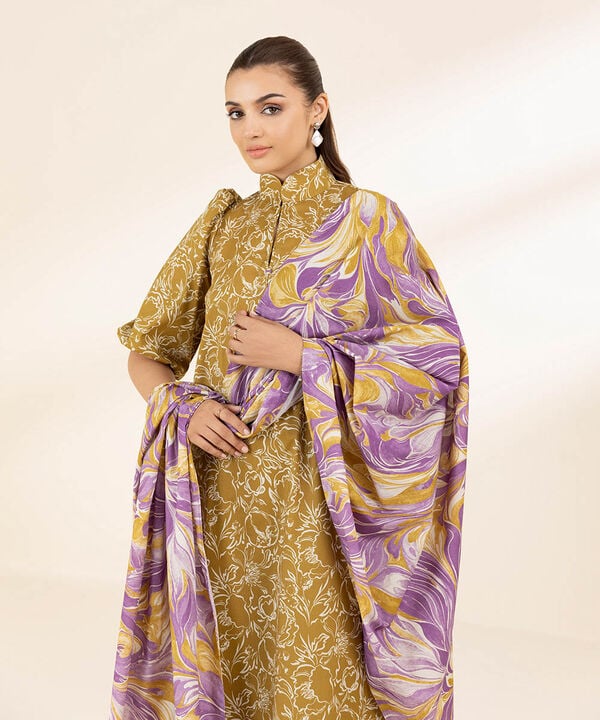 3 Piece - Printed Lawn Suit