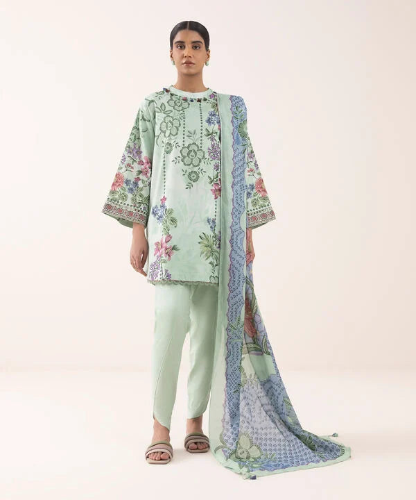3 Piece - Printed Lawn Suit
