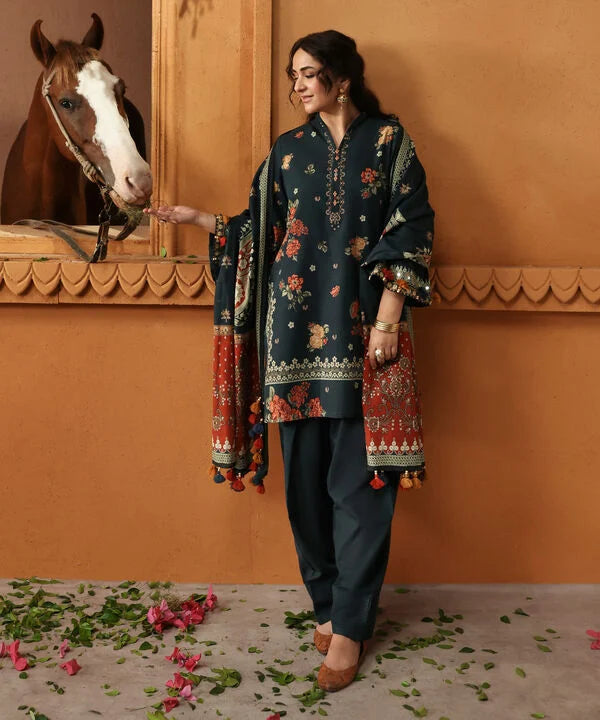 3 Piece - Printed Light Khaddar Suit
