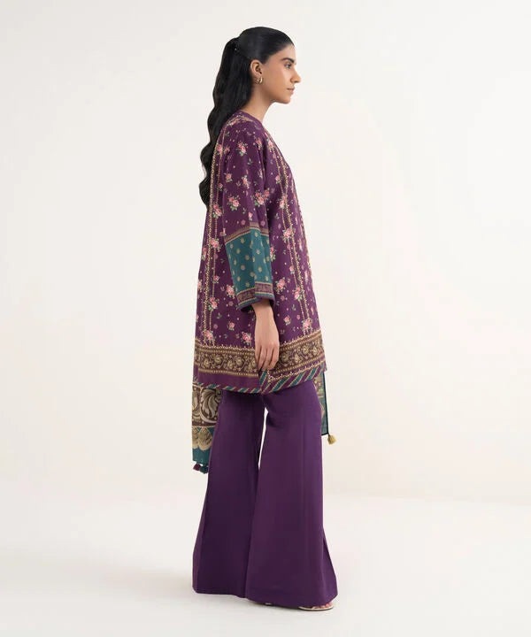 3 Piece - Printed Light Khaddar Suit