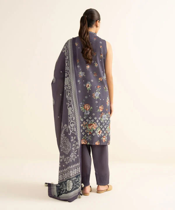 3 Piece - Printed Light Khaddar Suit