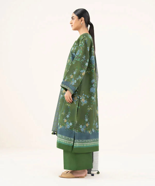 3 Piece - Printed Light Khaddar Suit