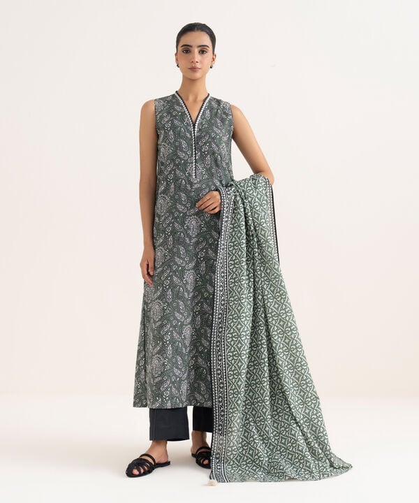 2 Piece - Printed Light Khaddar Suit