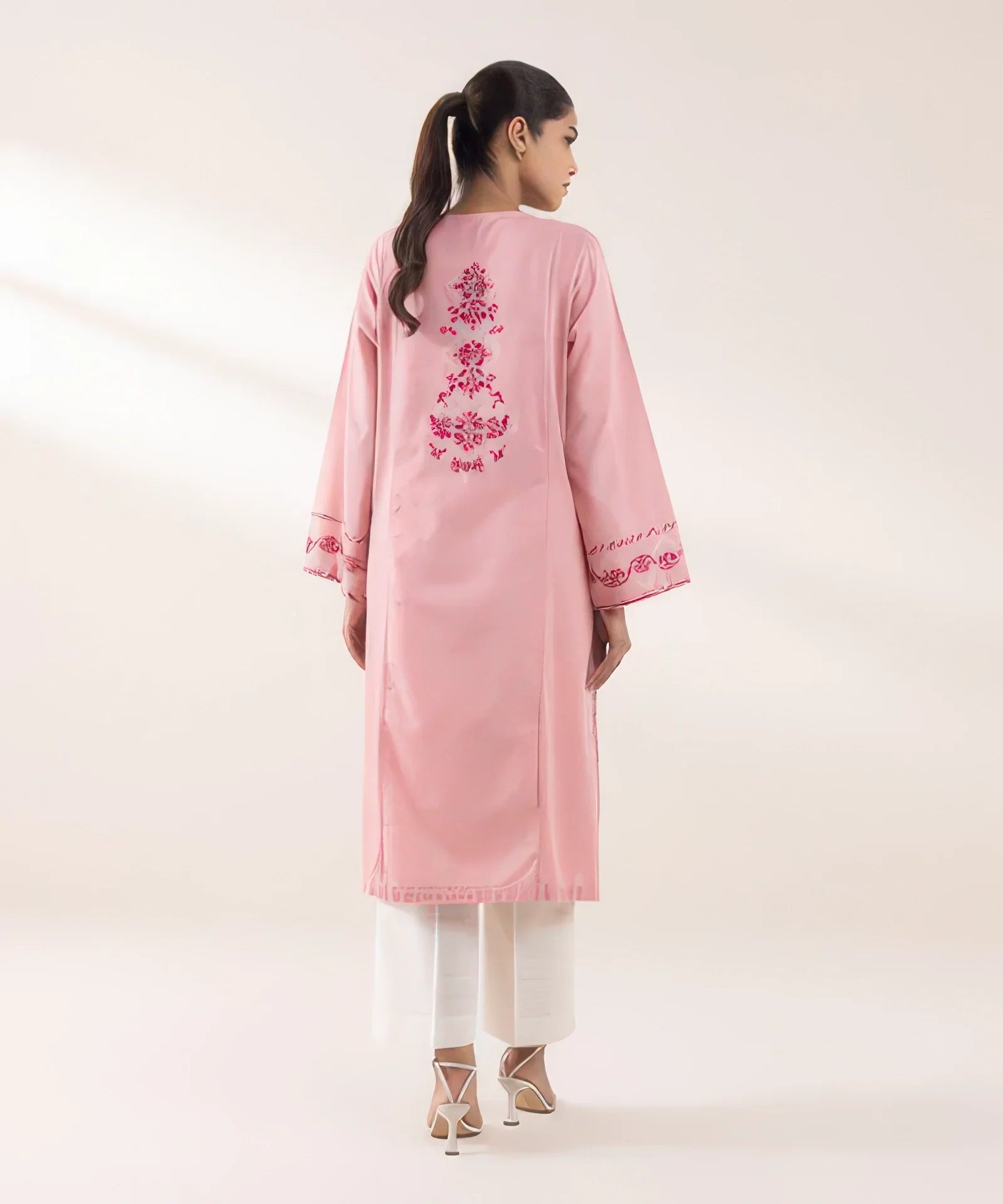 Embroidered Light Khaddar Shirt