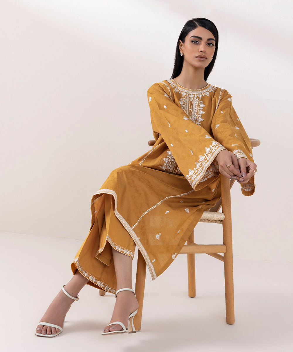 Embroidered Cotton Jacquard Shirt