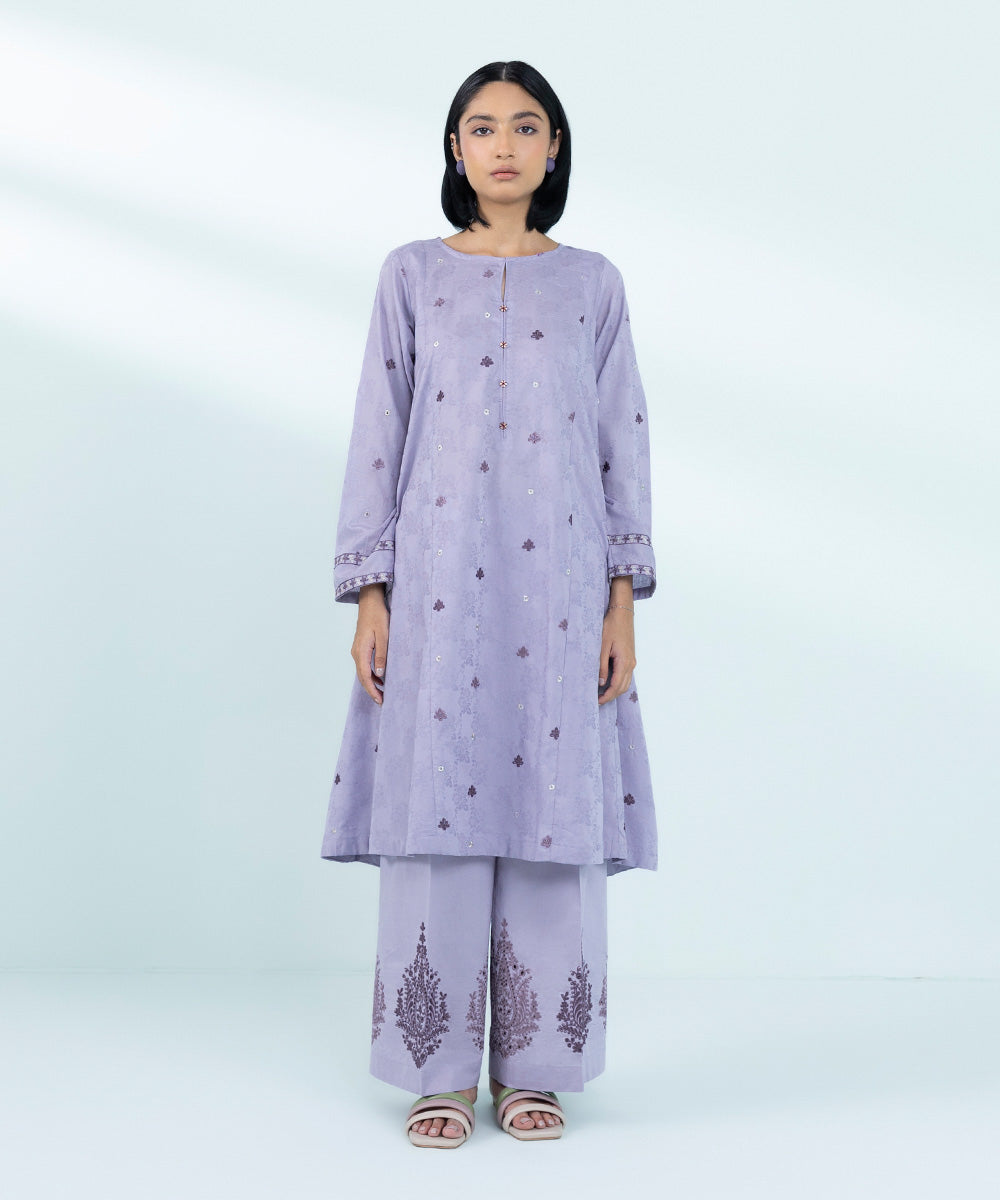 Embroidered Cotton Jacquard Shirt