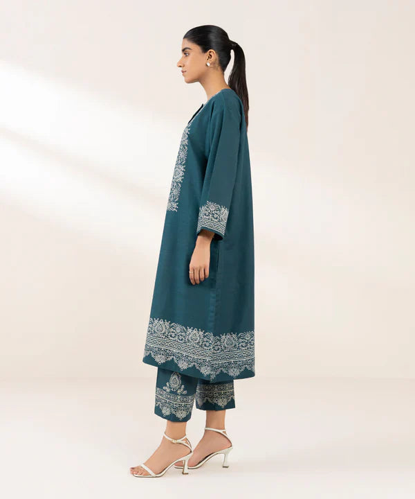 Block Printed Khaddar Shirt