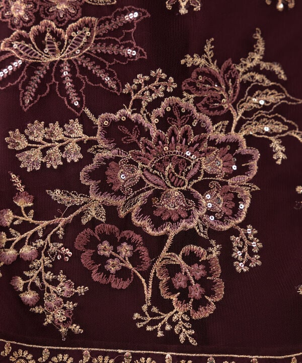 3 Piece - Embroidered Net Suit