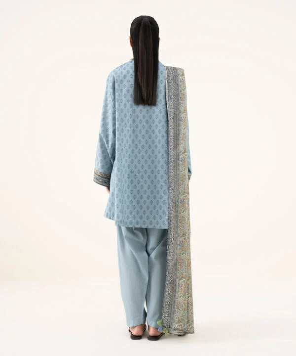 3 Piece - Printed Cotton Suit