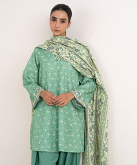 3 Piece - Printed Cotton Suit