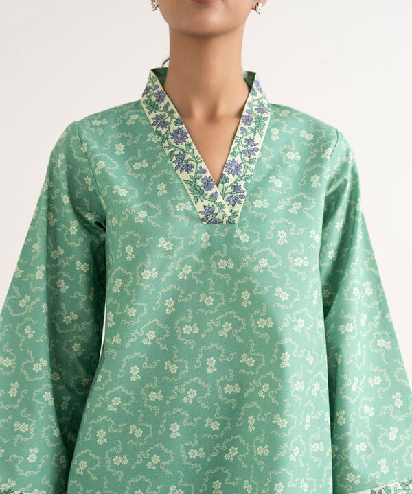 3 Piece - Printed Cotton Suit