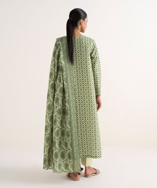 3 Piece - Printed Light Khaddar Suit