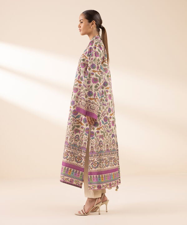 3 Piece - Printed Zari Lawn Suit