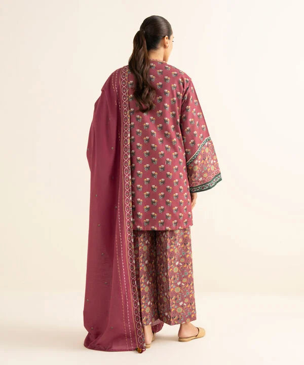 3 Piece - Embroidered Light Khaddar Suit