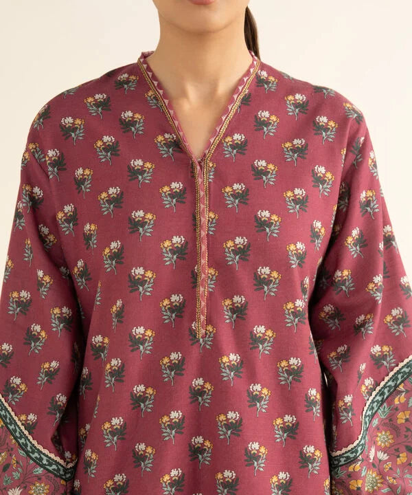 3 Piece - Embroidered Light Khaddar Suit