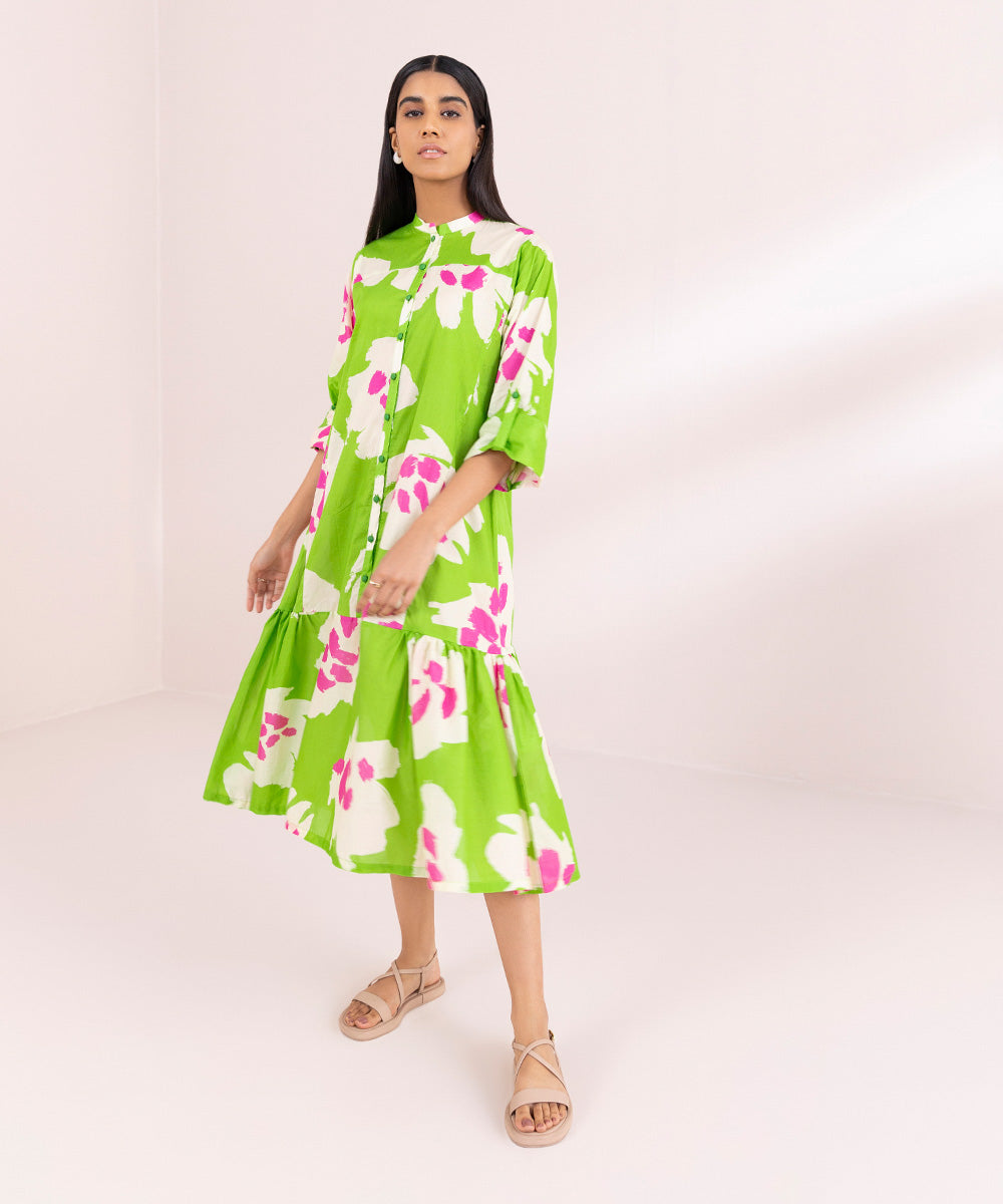 Printed Lawn Tier Dress