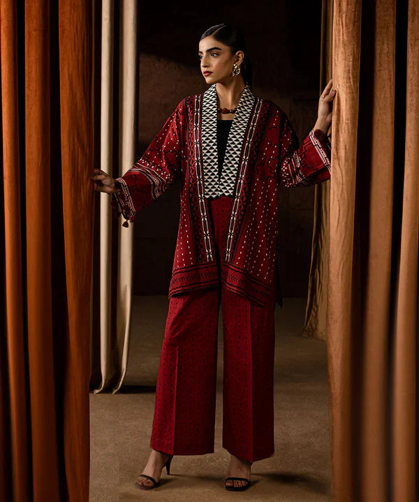 Printed Khaddar Culottes