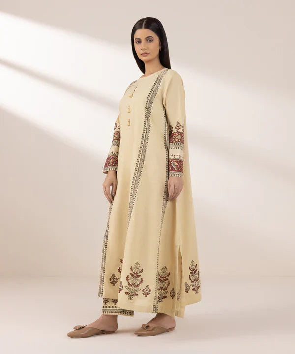 Block Printed Khaddar Shirt