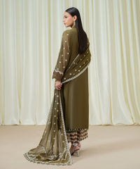 3 Piece - Embroidered Muslin Suit
