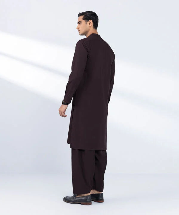 Embroidered Viscose Blended Suit - Slim Fit
