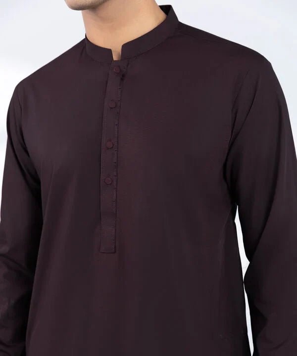 Embroidered Viscose Blended Suit - Slim Fit