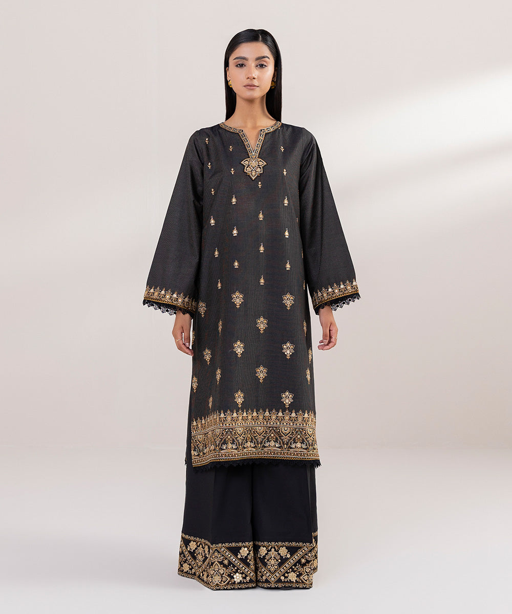 Embroidered Zari Lawn Shirt