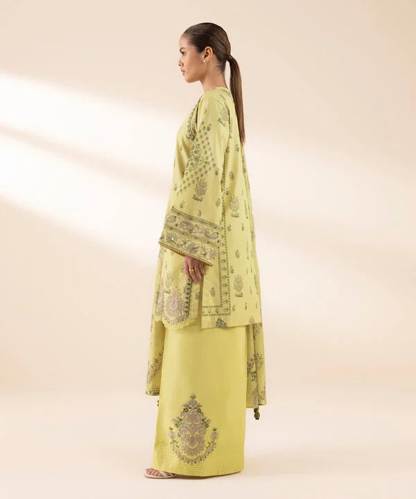 3 Piece - Embroidered Zari Lawn Suit