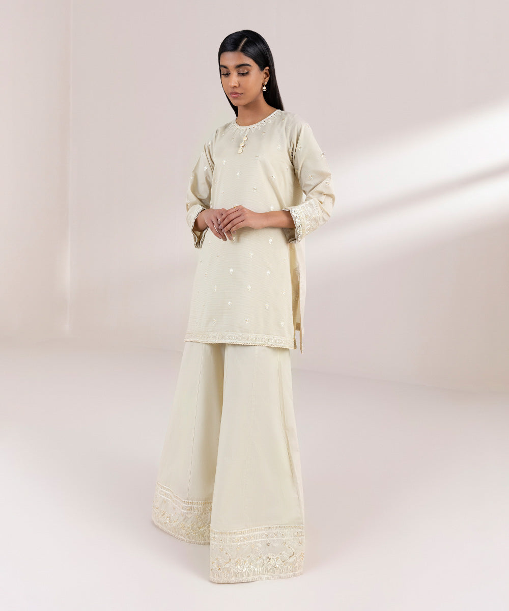 Embroidered Zari Lawn Shirt