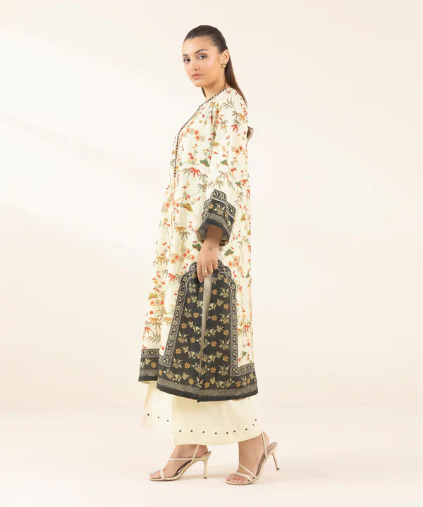 2 Piece - Embellished Silk Suit