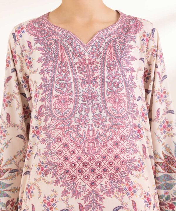 3 Piece - Printed Silk Suit