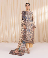 3 Piece - Printed Silk Suit