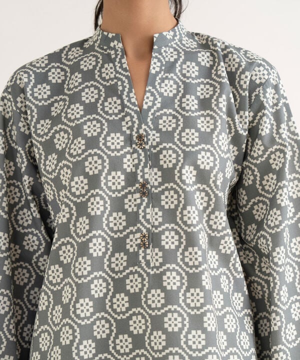 2 Piece - Printed Cotton Suit