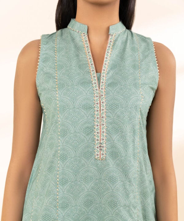 2 Piece - Printed Zari Lawn Suit