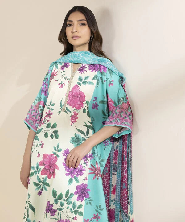 3 Piece - Printed Lawn Suit