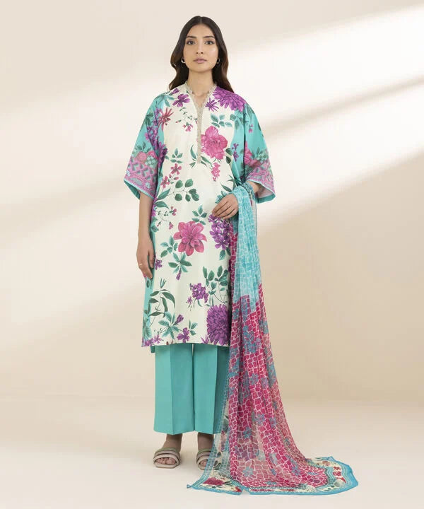 3 Piece - Printed Lawn Suit