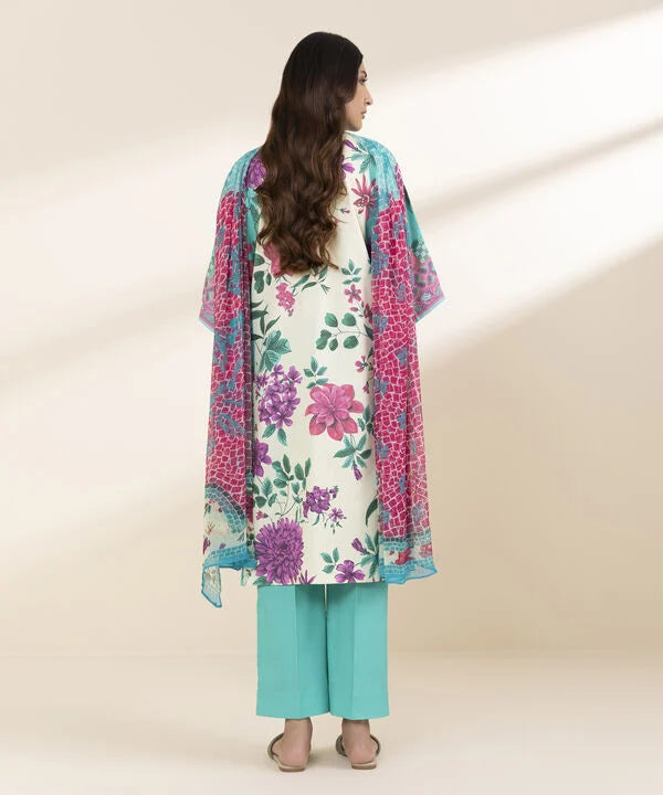 3 Piece - Printed Lawn Suit