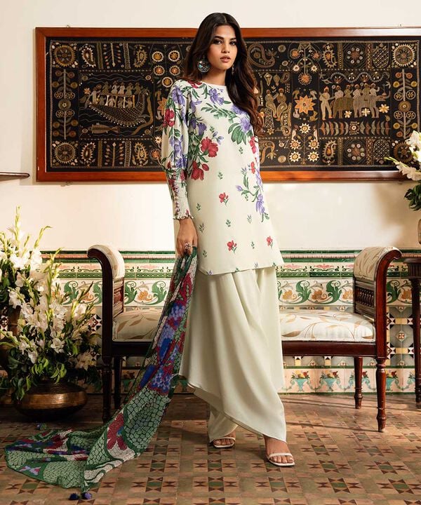 3 Piece - Printed Lawn Suit