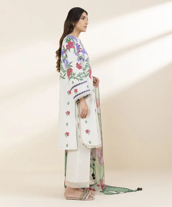 3 Piece - Printed Lawn Suit