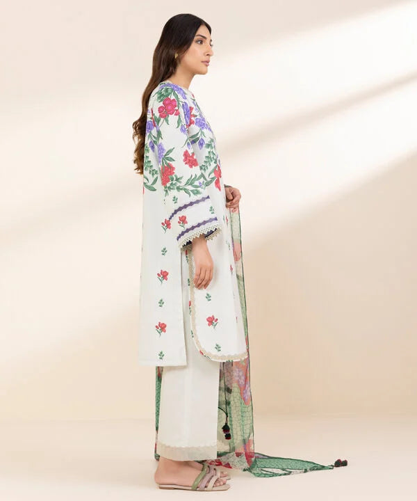 3 Piece - Printed Lawn Suit
