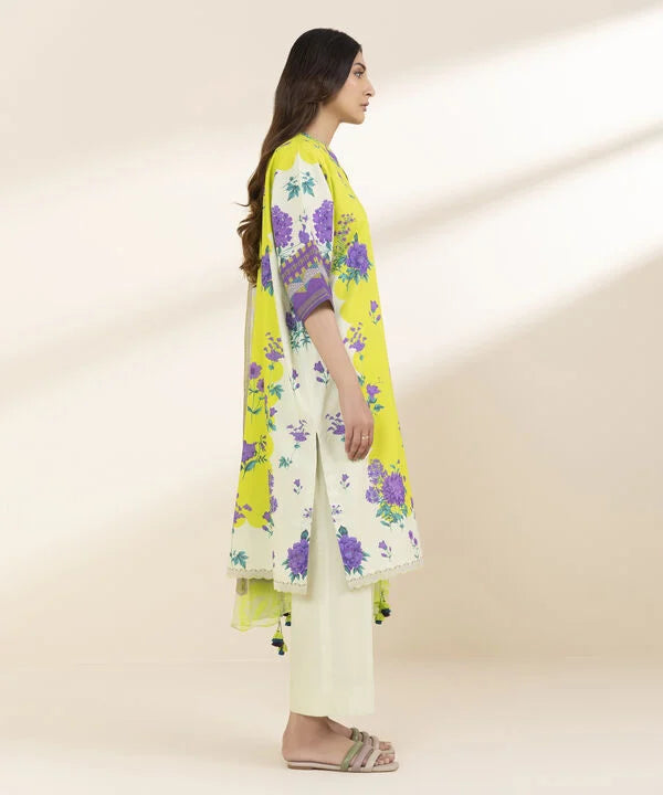 3 Piece - Printed Lawn Suit