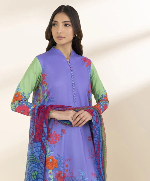 3 Piece - Printed Lawn Suit