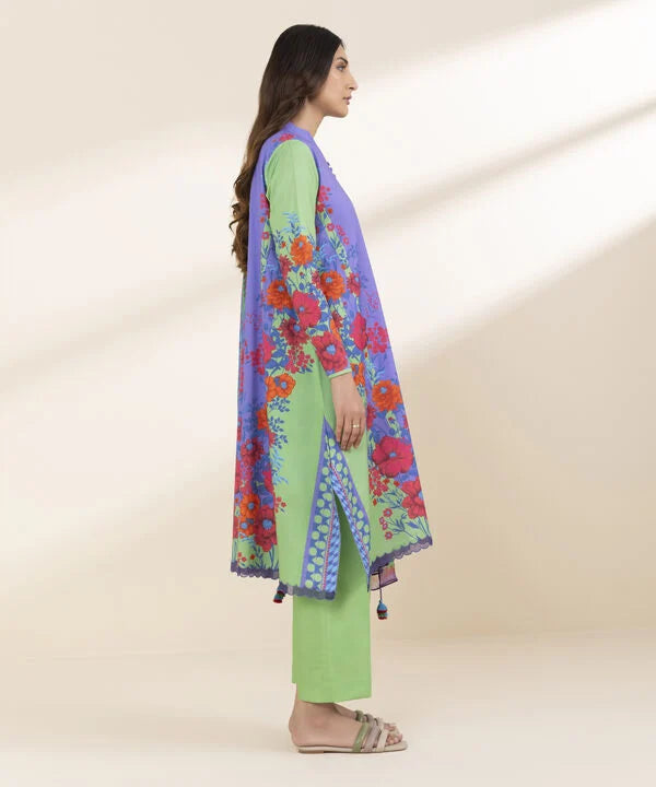 3 Piece - Printed Lawn Suit