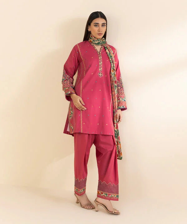 3 Piece - Embroidered Lawn Suit