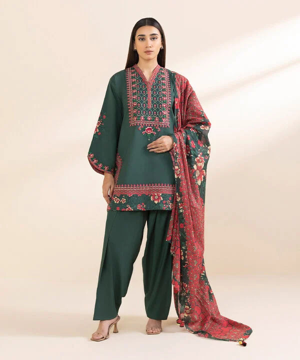 3 Piece - Embroidered Lawn Suit