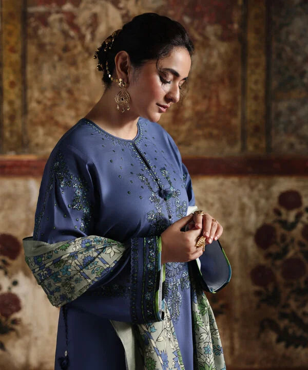 2 Piece - Embroidered Cotton Suit