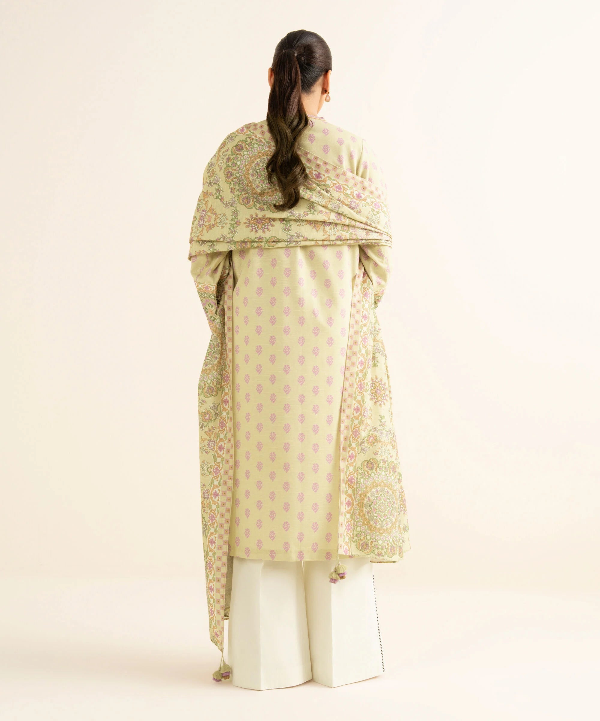 2 Piece - Embroidered Light Khaddar Suit
