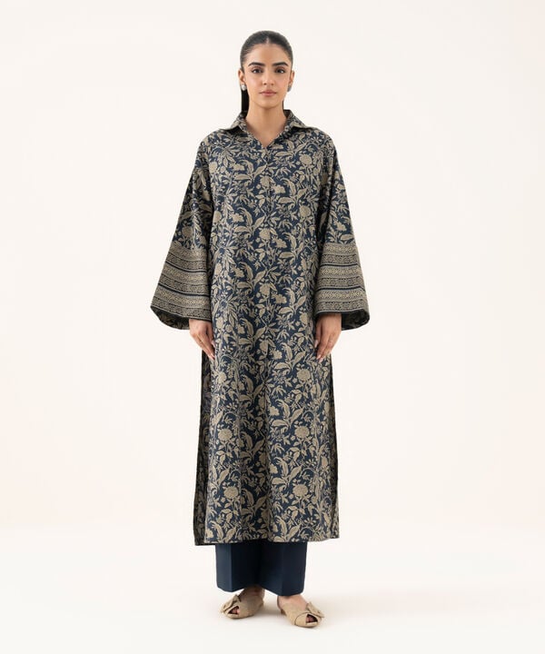 2 Piece - Printed Cotton Suit