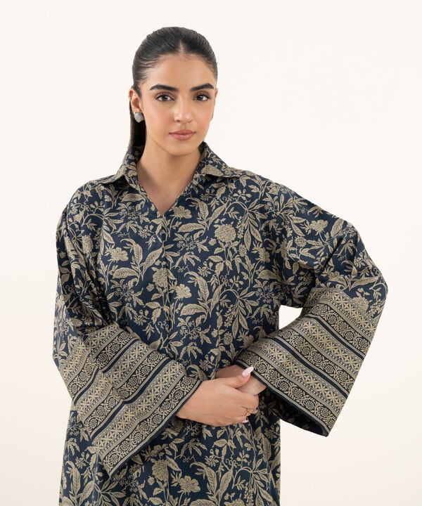 2 Piece - Printed Cotton Suit