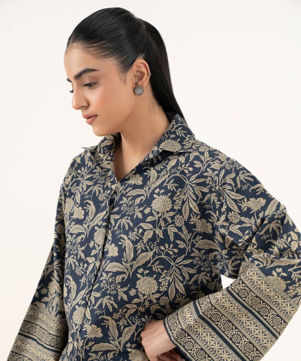 2 Piece - Printed Cotton Suit